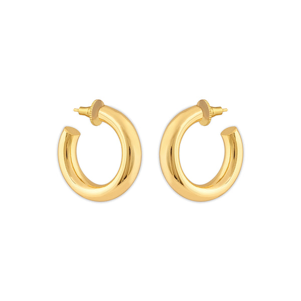 Women's Tube Hoops | 18K Gold-Plated
