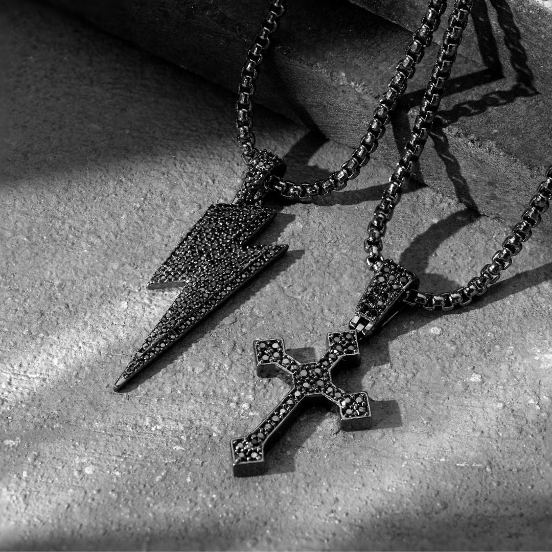 Iced Out Cross Pendant with 22" chain HOUSE OF BLACK MAMBA
