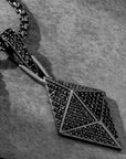 Iced Out abstra pendant with 22" jared chain