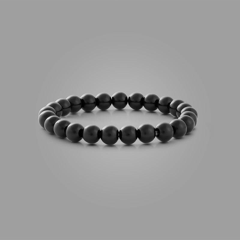 Black Obsidian Natural Stone Bracelet - Main Image