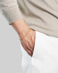 Men's Corda Bracelet | 18K Thick Gold-Plated
