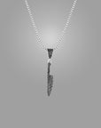 Iced Out Knife Pendant with 22" chain