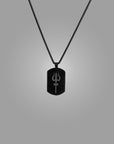 Shiv Trishul Carved Tag Necklace