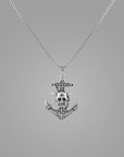 Silver Pirate Anchor pendant with jared chain