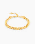 Men's Cuban Bracelet 18k Real Gold Plated