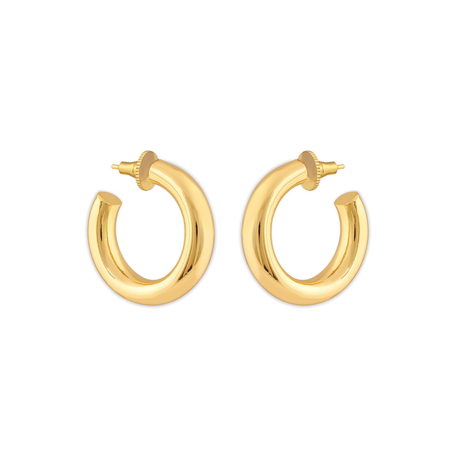 Women's Tube Hoops | 18K Gold-Plated