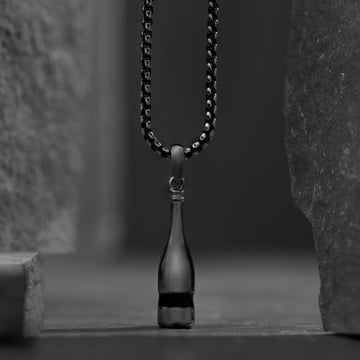 Wine Bottle Pendant with jared chain