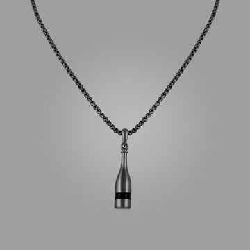 Wine Bottle Pendant with Jared Chain – Black Mamba