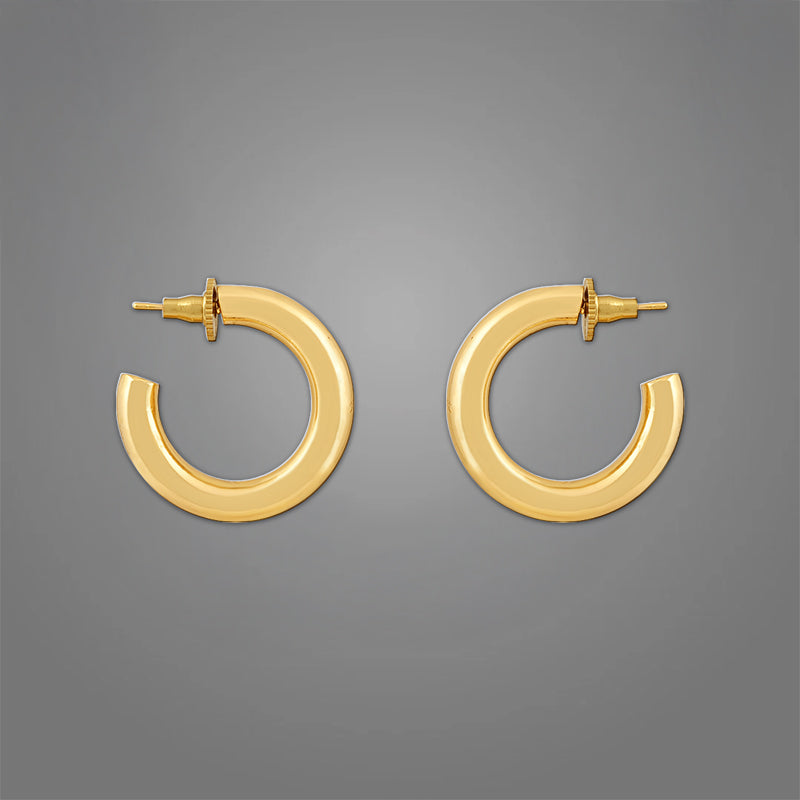 Women's Tube Hoops | 18K Gold-Plated