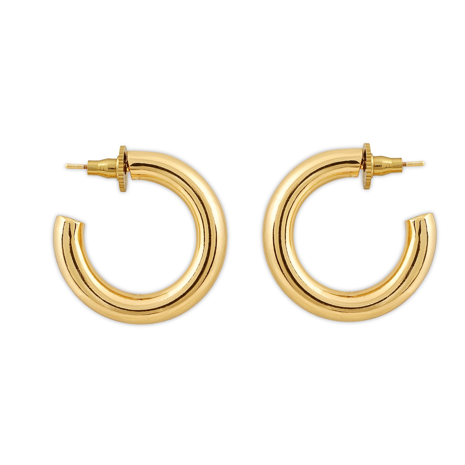 Women's Tube Hoops | 18K Gold-Plated