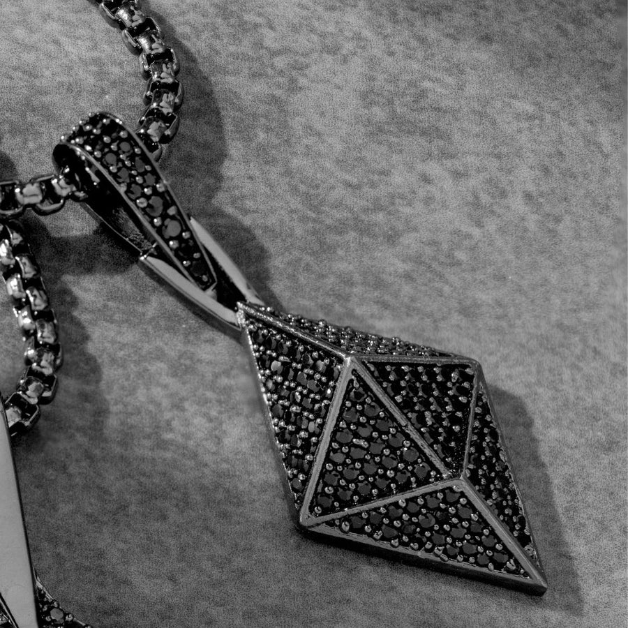 Iced Out abstra pendant with 22" jared chain