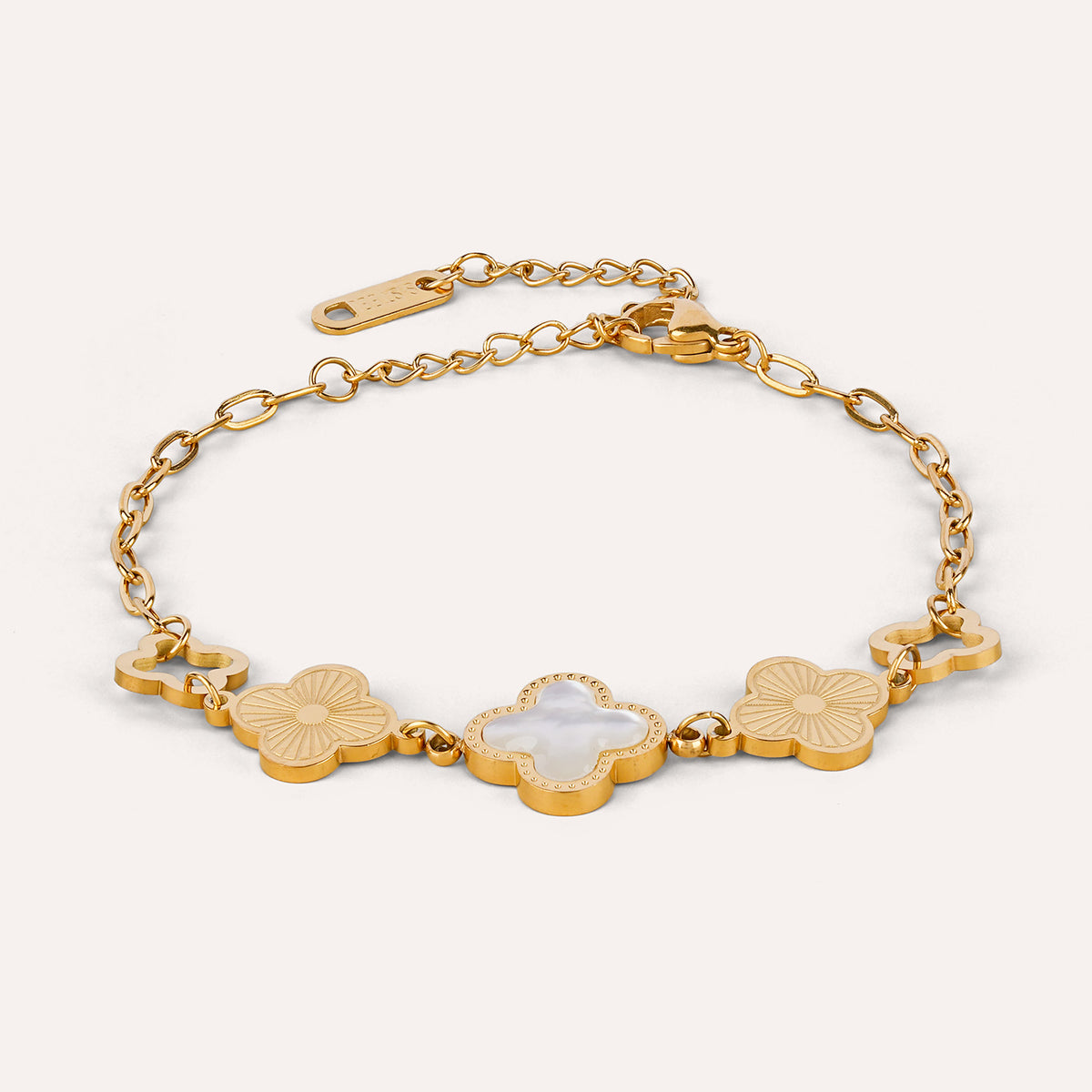 Alba Bracelet | Clover Link Gold-Tone Chain