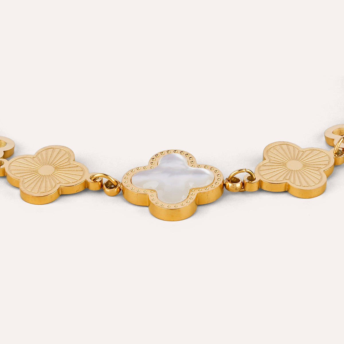 Alba Bracelet | Clover Link Gold-Tone Chain