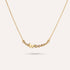 Arco Pendant Necklace | Curved Stone Bar Gold-Tone