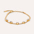 Bacio Bracelet | Heart Stone Snake Chain Gold-Tone
