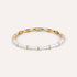 Bambu Bangle | White Enamel Gold-Tone Band