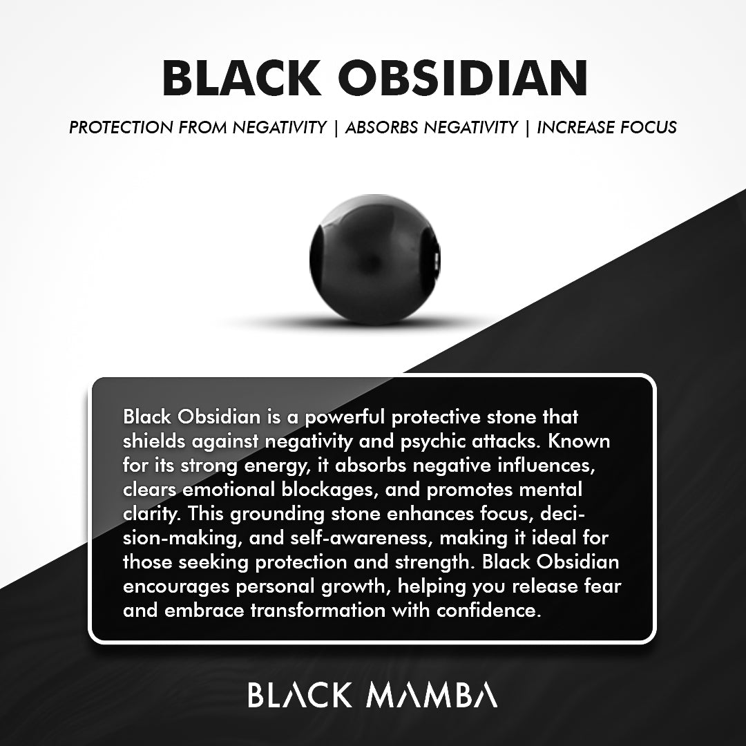 Black Obsidian Natural Stone Bracelet
