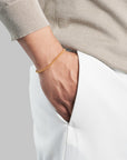Men's Grid Bracelet | 18K Solid Gold-Plated