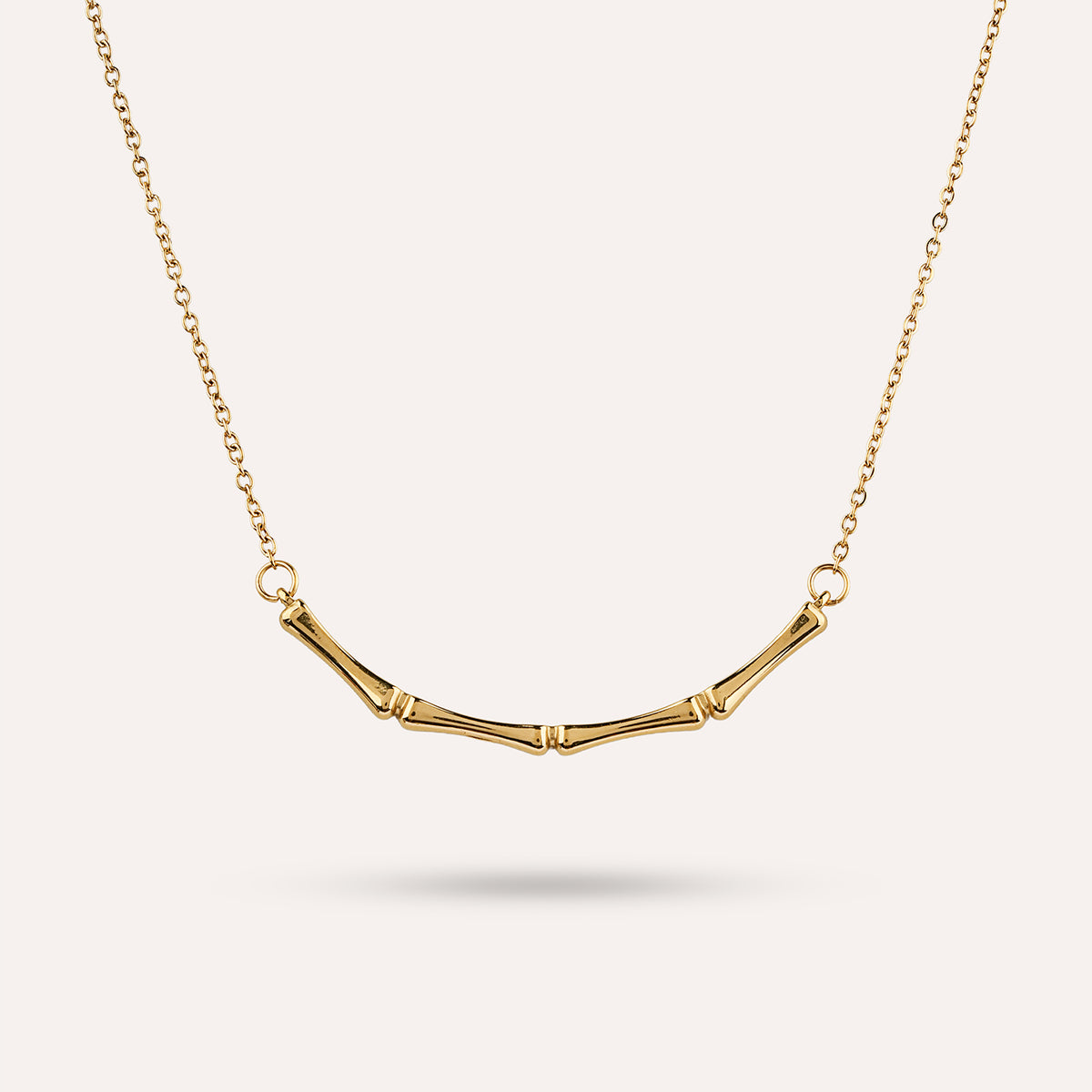 Canna Pendant Necklace | Bamboo Bar Gold-Tone Chain