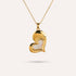 Capri Heart Pendant Necklace | Open Heart Gold-Tone