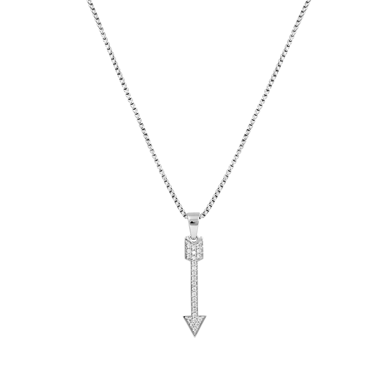Iced Out arrow Pendant with 22" chain