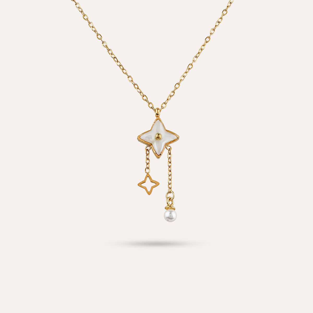 Cometa Pendant Necklace | Star Charm Gold-Tone Chain