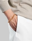 Men's Cuban Bracelet 18k Real Gold Plated