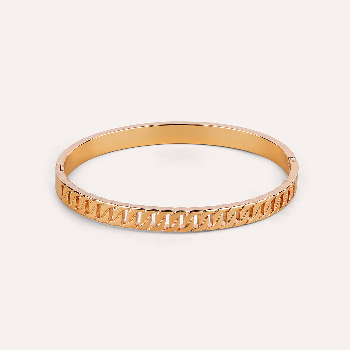 Cubano Bangle | Cuban Link Gold-Tone
