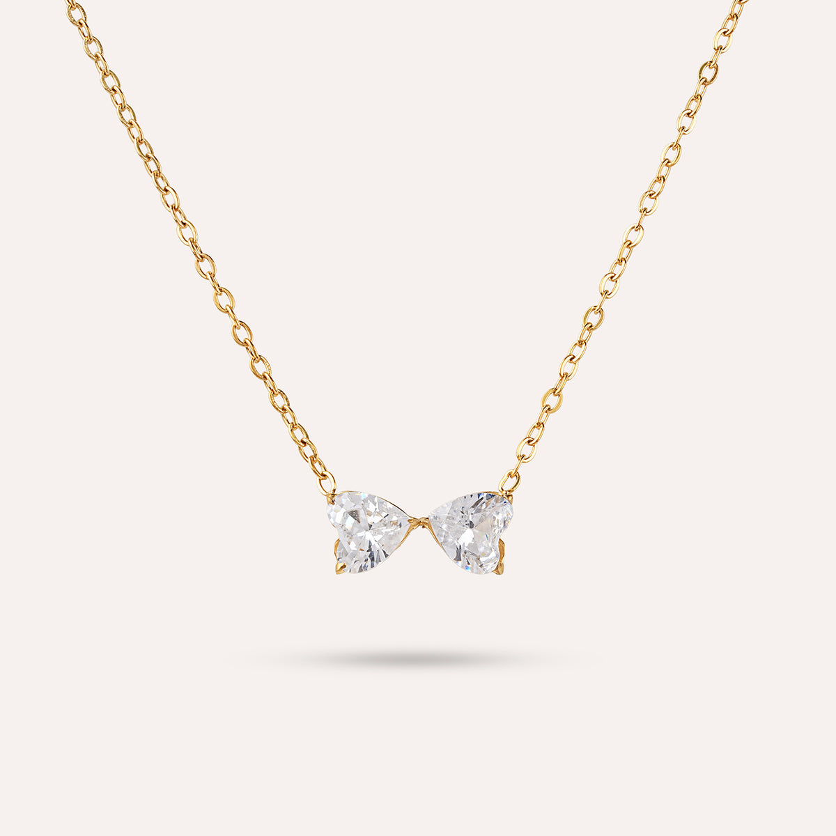 Cuore Heart Pendant Necklace | Solitaire Stone Chain