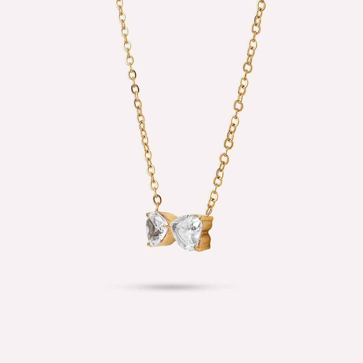Cuore Heart Pendant Necklace | Solitaire Stone Chain