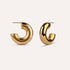 Cupola Hoops | Chunky Dome Gold-Tone Earrings