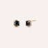Ebano Studs | Black Cushion Stone Rose Gold-Tone