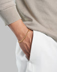 Men's Figaro Bracelet | 18k Thick Gold Plated