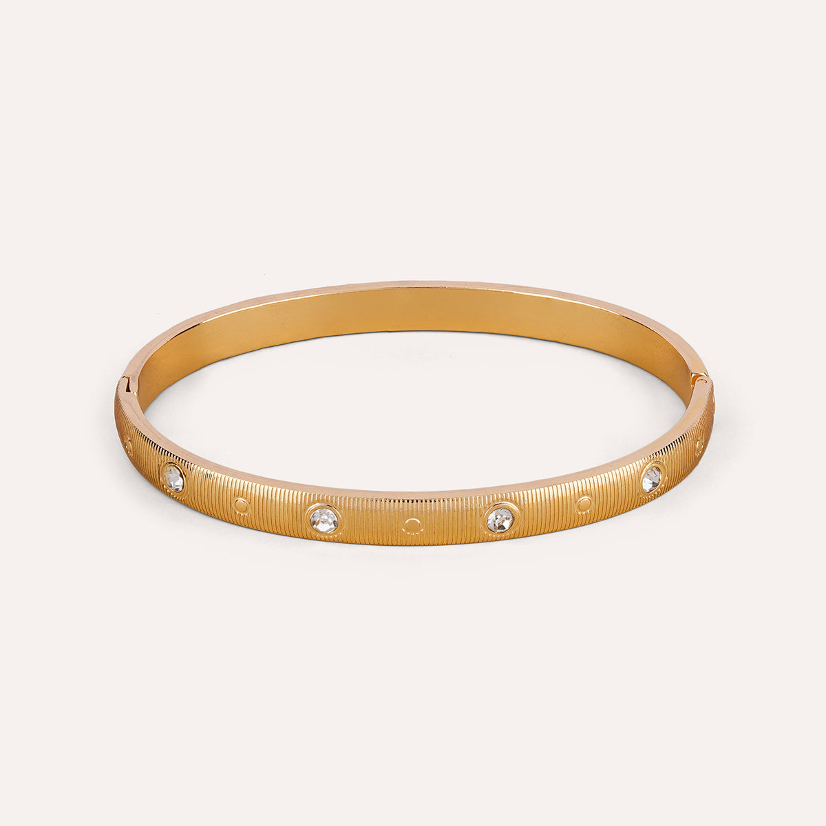 Filo Bangle | Slim Stone Gold-Tone Band