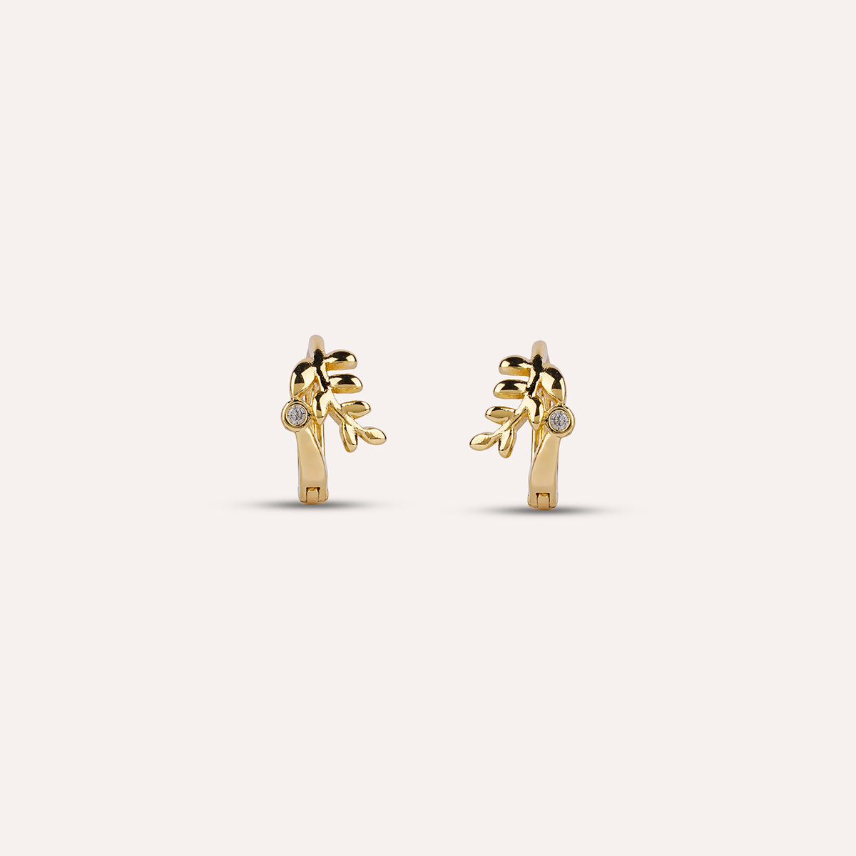 Foglia Climbers | Leaf Gold-Tone Earrings