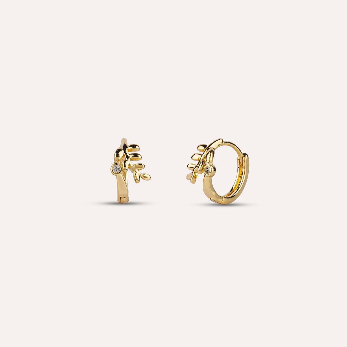 Foglia Climbers | Leaf Gold-Tone Earrings