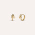 Foglia Climbers | Leaf Gold-Tone Earrings