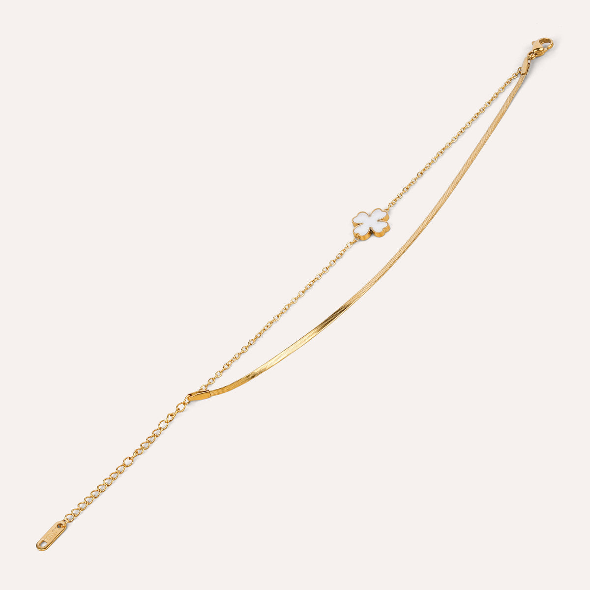 Fortuna Bracelet | Clover Charm Gold-Tone Chain