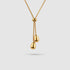 Gemini Lariat Necklace | Twin Drop Gold-Tone Chain