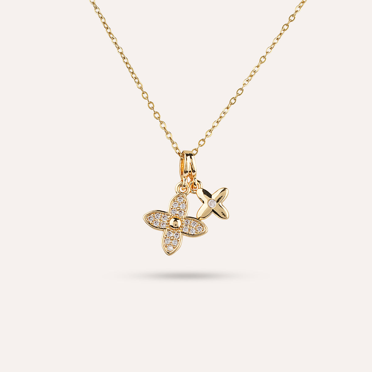 Giada Pendant Necklace | Stone Charm Gold-Tone Chain