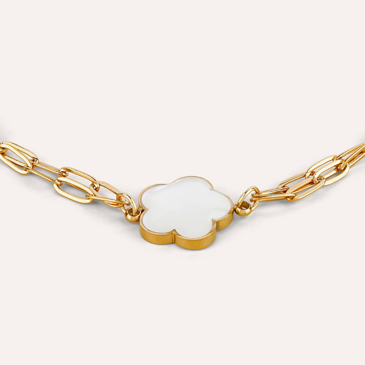 Giglio Bracelet | Flower Paperclip Gold-Tone Chain