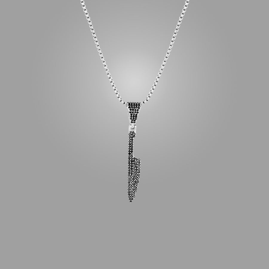 Iced Out Knife Pendant with 22" chain