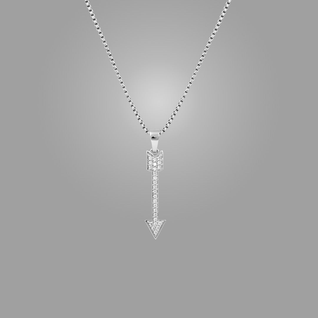 Iced Out arrow Pendant with 22" chain