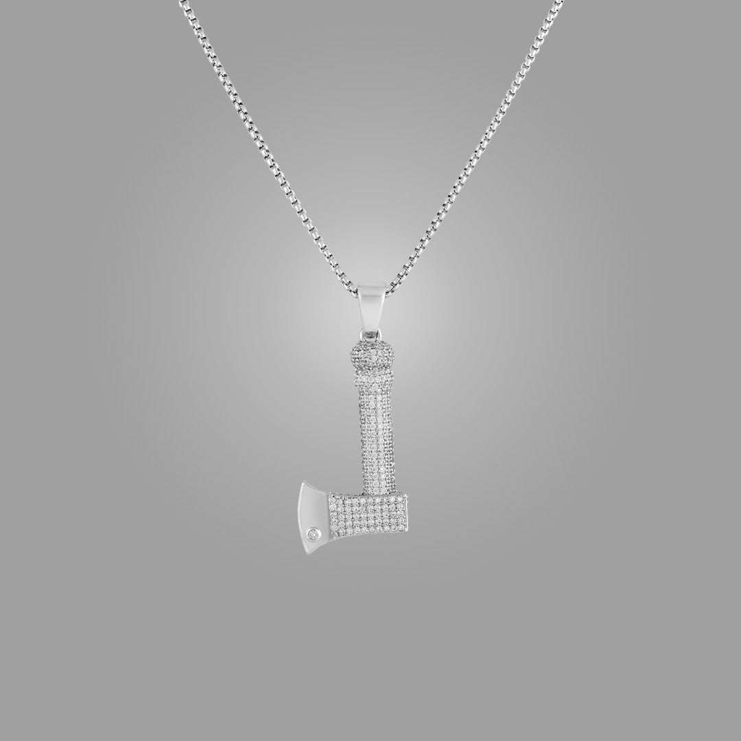 Iced out axe Pendant with 22" jared chain
