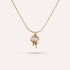 Women's Lava Pendant Necklace | Gold-Tone Stone Chain