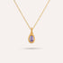 Lilla Pendant Necklace | Teardrop Stone Gold-Tone