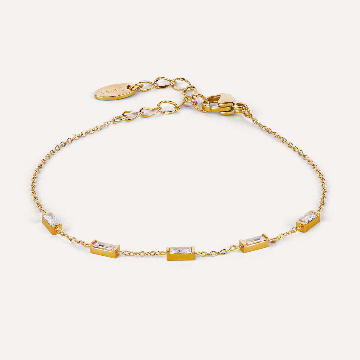 Linea Bracelet | Baguette Stone Gold-Tone Chain