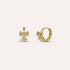Lira Drop Earrings | Bow Stone Gold-Tone