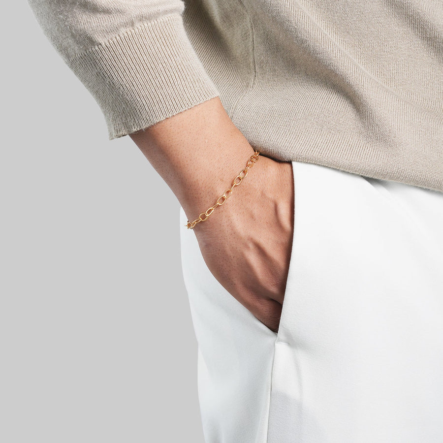 Men's Loop Bracelet | 18K Solid Gold-Plated