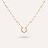 Magma Crescent Necklace | Molten Gold-Tone Pendant